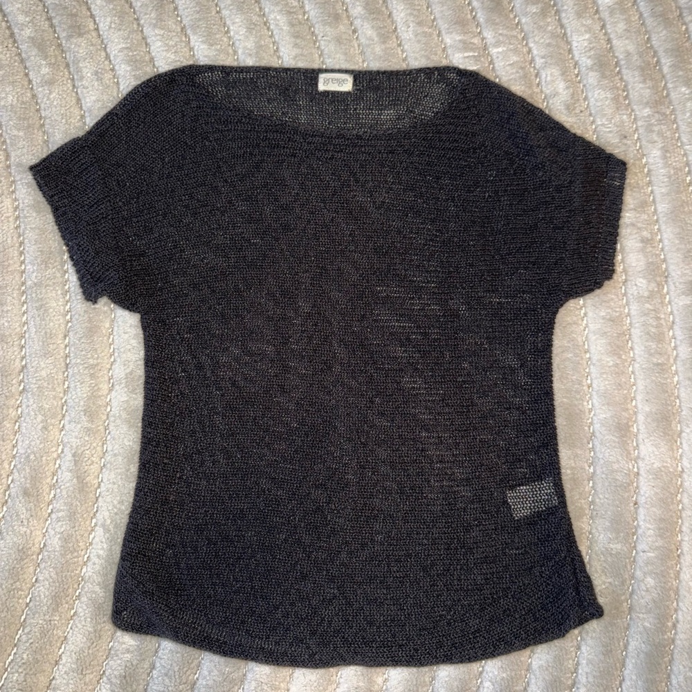 Elegant Black Knit Women's Top